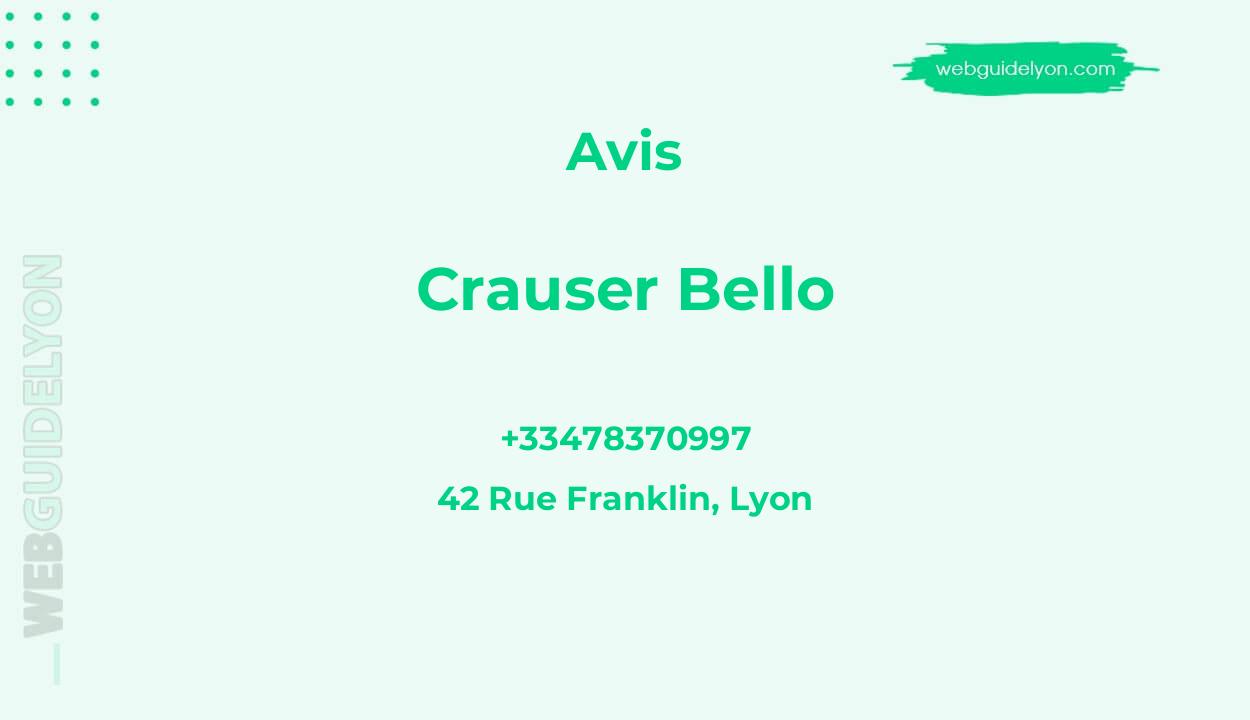 Avis sur Crauser Bello, 42 Rue Franklin, Lyon