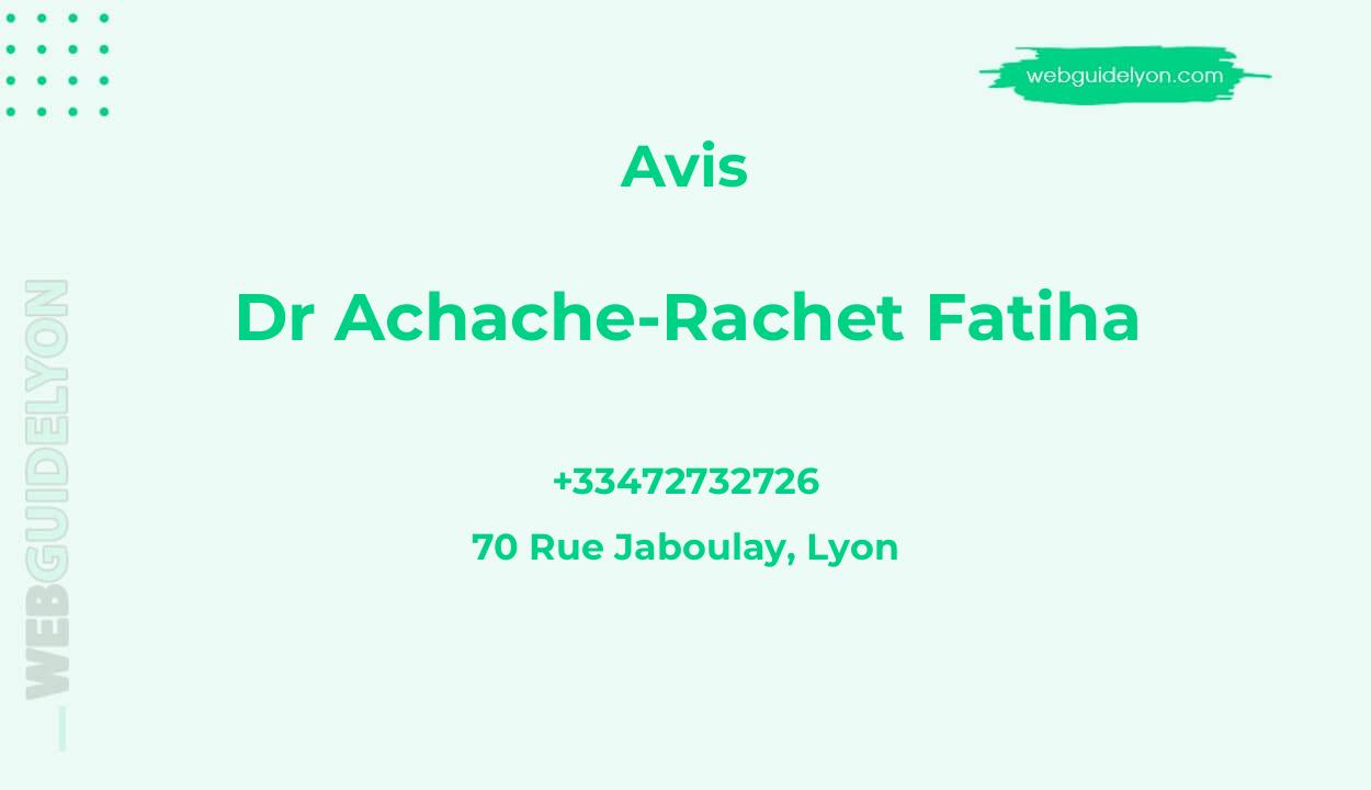 Dr Achache-Rachet Fatiha