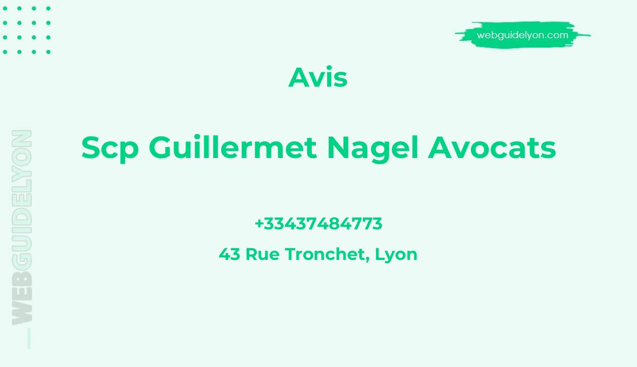 Avis sur Scp Guillermet Nagel Avocats, 43 Rue Tronchet, Lyon